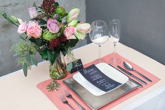 Transform Your Dining Experience with Tilly Living's Pink Placemats