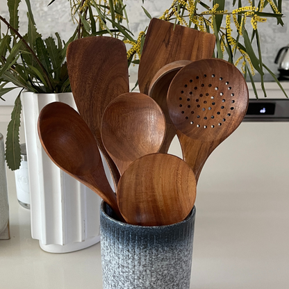 Teak Wooden Utensil Set