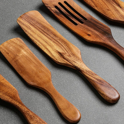Teak Spurtle Spatula Set - The Perfect Partner for Cast Iron Cookware